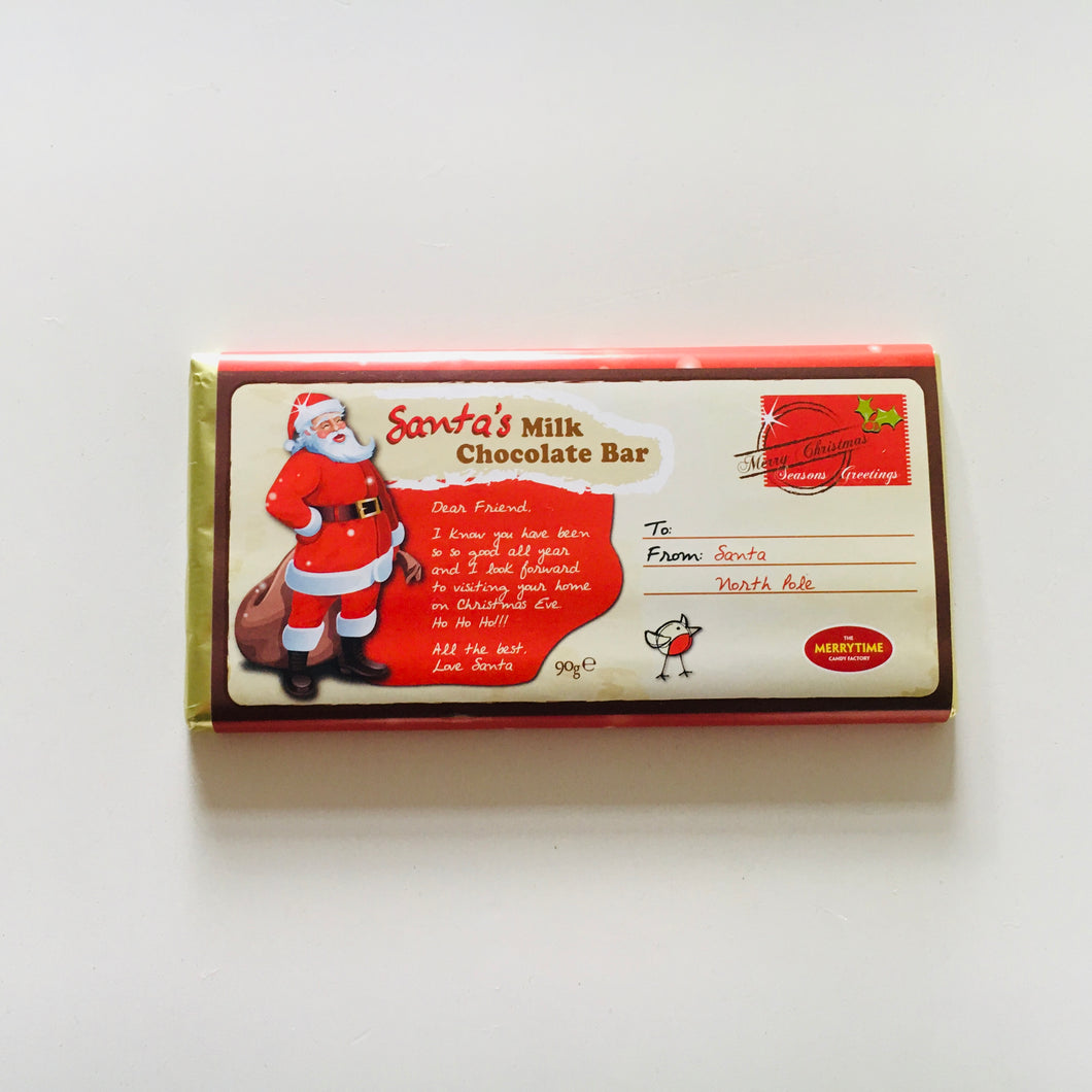 Santa Letter Chocolate Bar