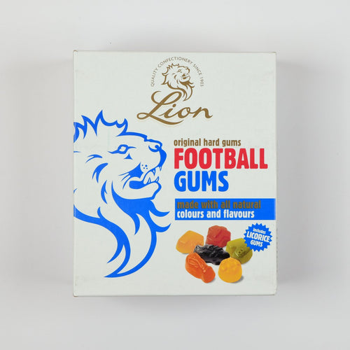 2kg Box of Lion's Football Gums, Toffee Smiths, Lion's Originals, Wheat Free