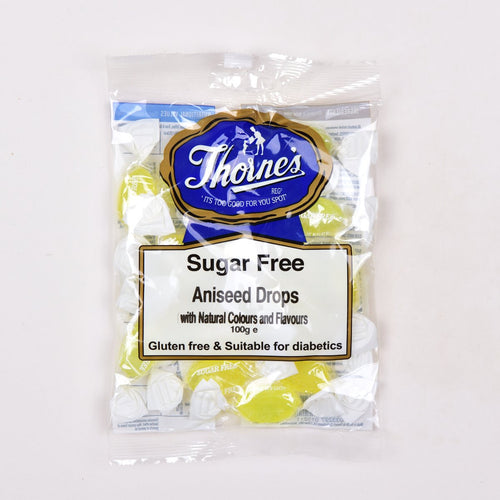Aniseed Drops, Sugar Free Sweets, Thornes, Toffee Smiths, 100gr, Gluten Free, Vegetarian
